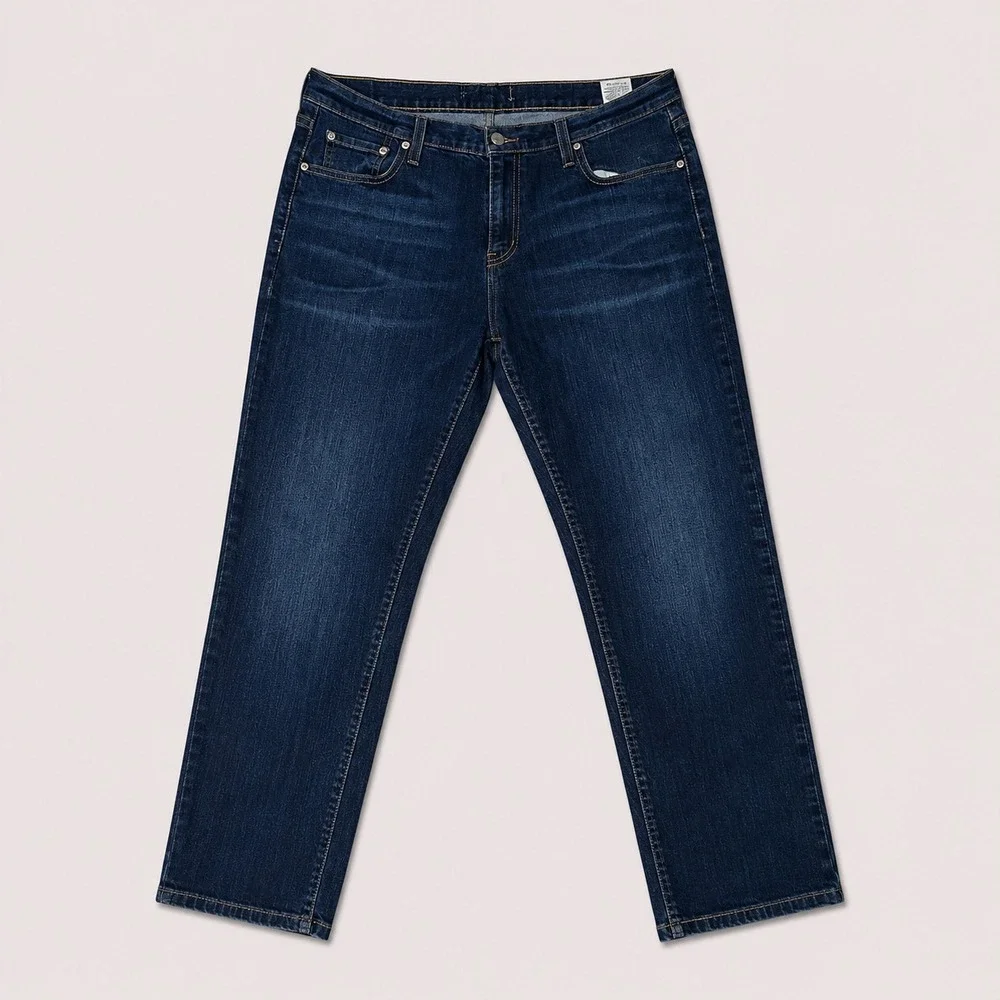 Levi's 514 Mens 33x32 Blue Straight Fit Stretch Denim Jeans Dark Wash